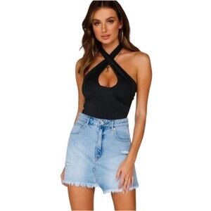 NWT hello molly bodysuit black size 6